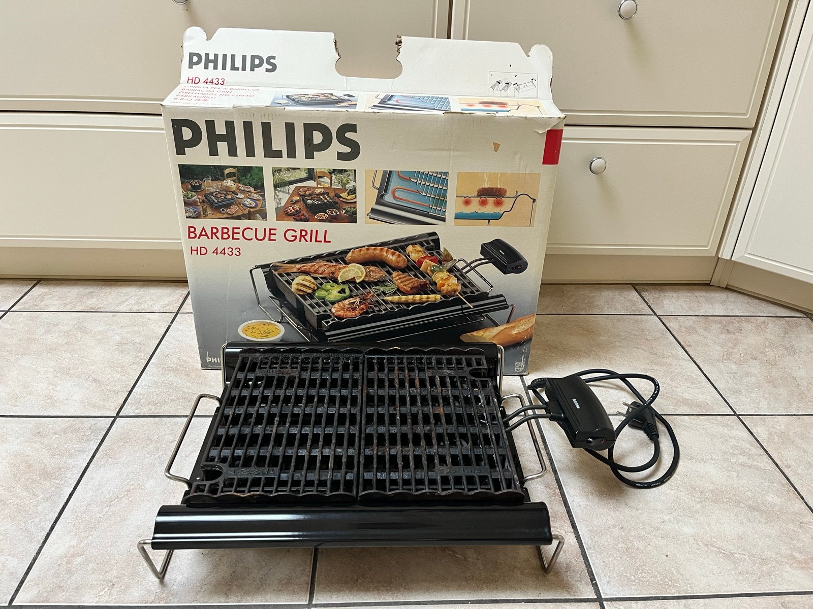 Philips Barbecue Grill HD 4433 - Elektrische BBQ, Ophalen of Verzenden, Gebruikt