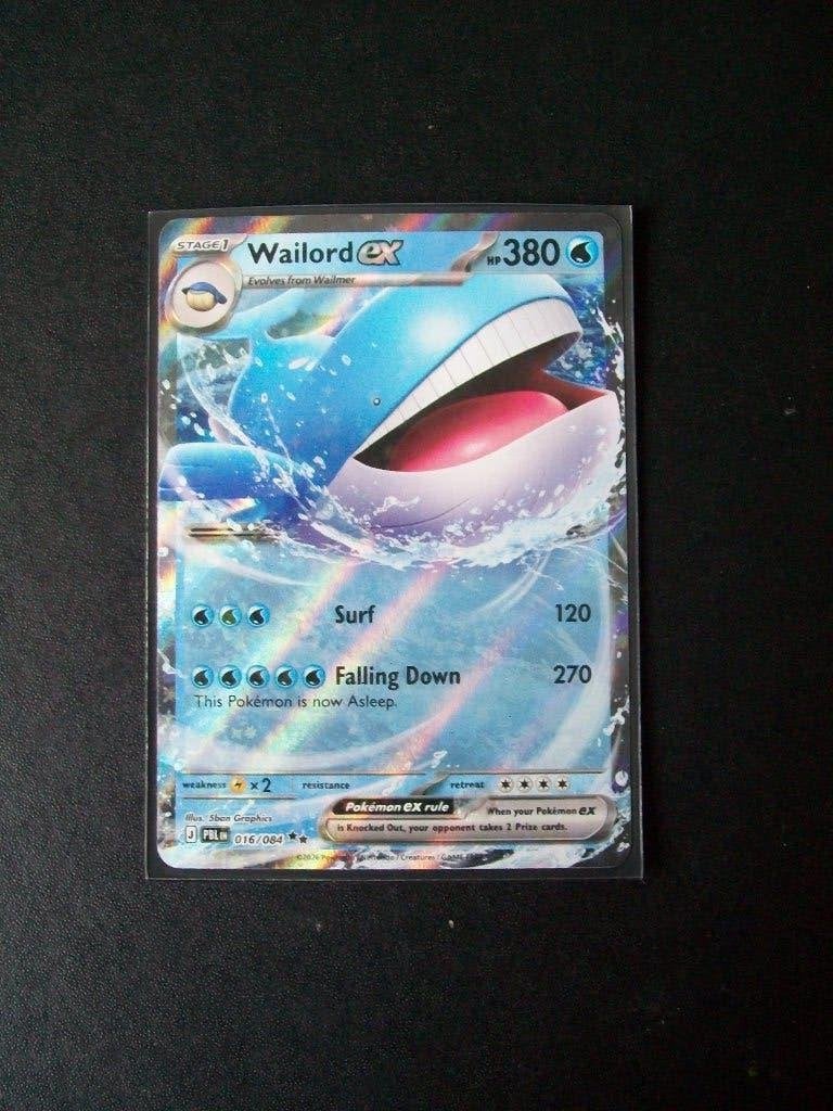 4698. Nieuwe Pokemon Kaart WAILORD EX HP 380 (016/084), Verzenden, Nieuw, Losse kaart, Foil