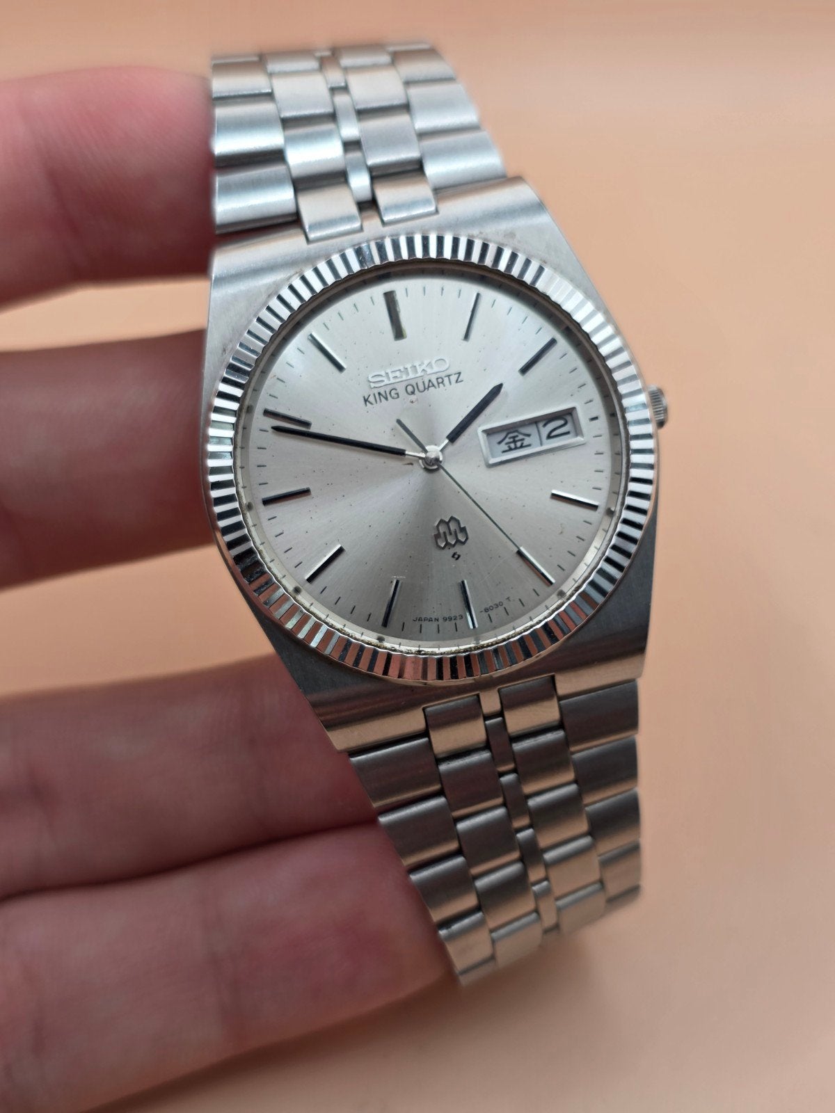 vintage seiko king qaurtz, Ophalen of Verzenden, Zo goed als nieuw, Staal, Seiko