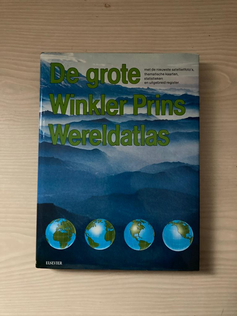 De Grote Winkler Prins Wereld Atlas. Elsevier., Ophalen of Verzenden, 1800 tot 2000, Wereld, Overige atlassen