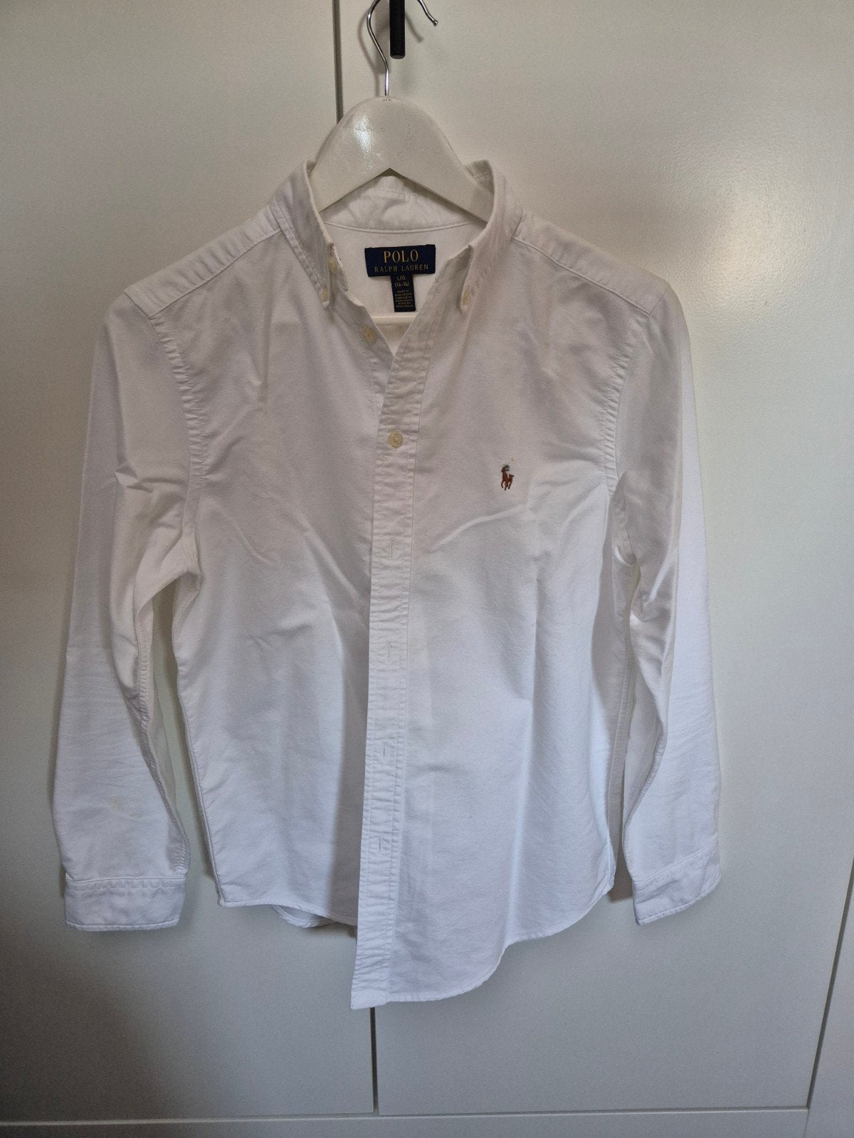 Jongens overhemd  polo wit, Overhemd of Blouse, Ophalen of Verzenden, Zo goed als nieuw, Polo Ralph Lauren