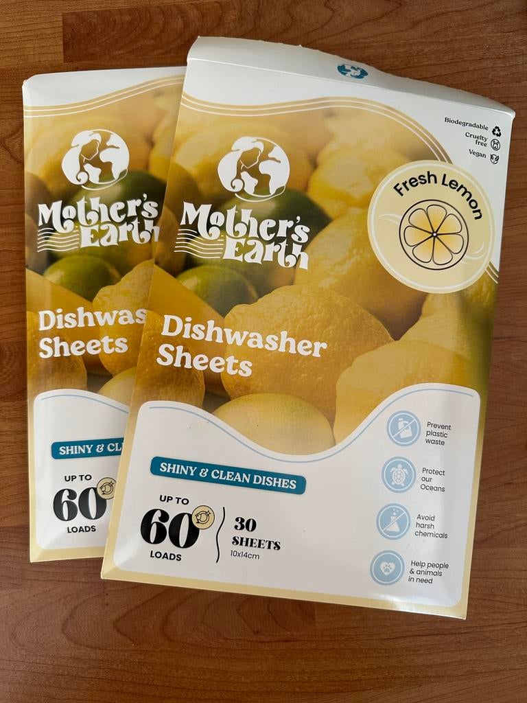 Diswasher sheets Mother’s Earth, Ophalen of Verzenden, Zo goed als nieuw, Minder dan 85 cm