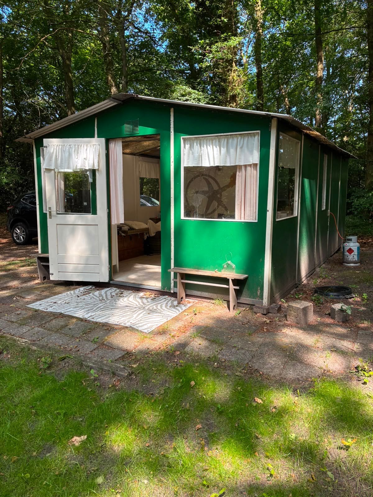 Tiny house/tenthuisje/strandhuisje te Hilversum, Ophalen, Gebruikt, 3 ramen of meer, Overige typen