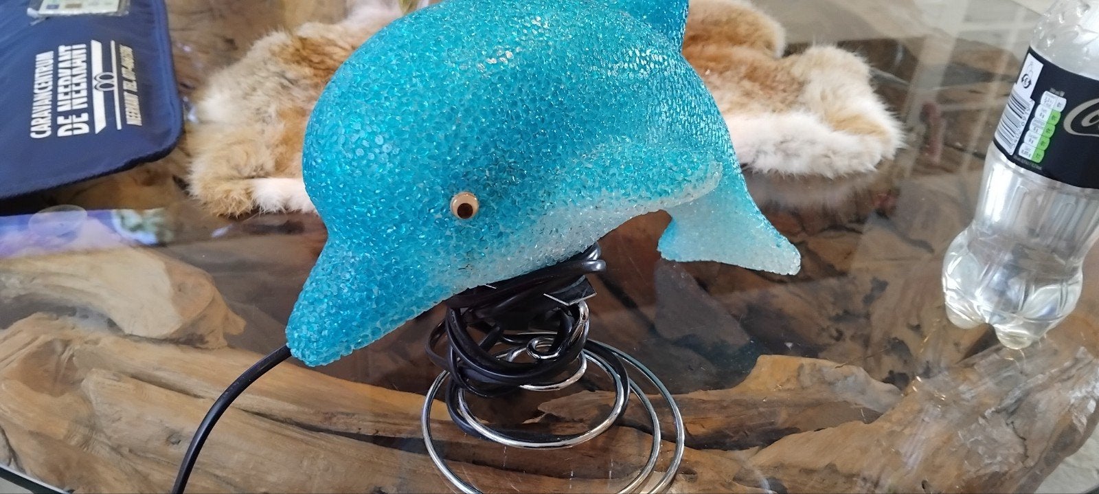 Dolfijn lampje - Blauw - Sfeervol en uniek, Blauw, Gebruikt, Kunststof, Overige fittingen