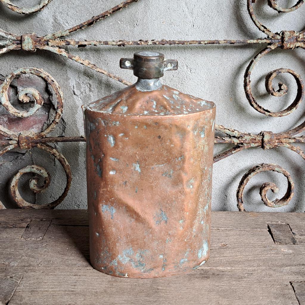 Oud brocante koperen oliekannetje oliekan kan *Etage3*, Gebruikt, ., Ophalen of Verzenden, .