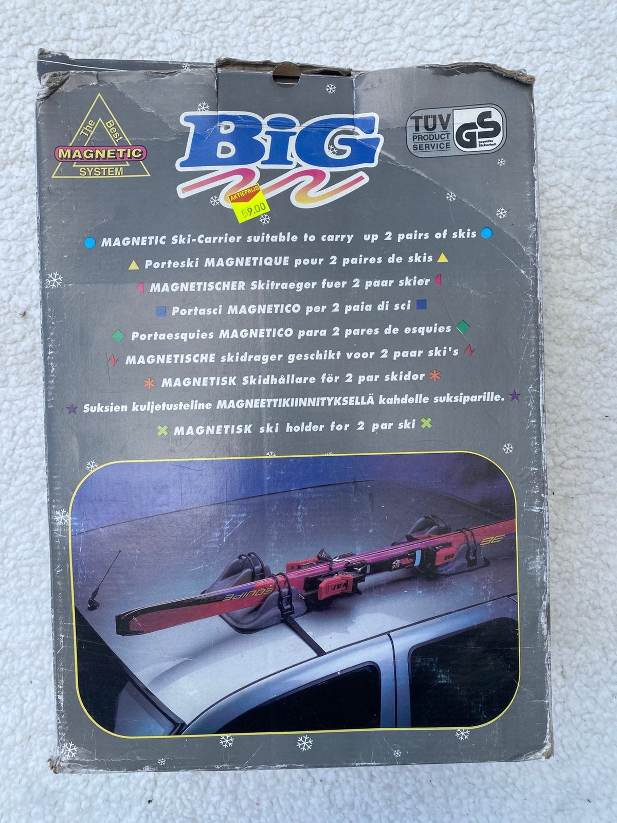 Magnetische skidrager voor op auto, Ophalen of Verzenden, Gebruikt