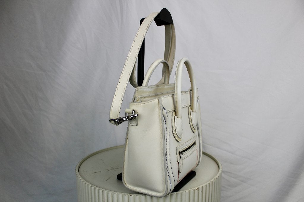 Celine Nano Luggage - 1225, Overige merken, Gebruikt, Celine, Wit