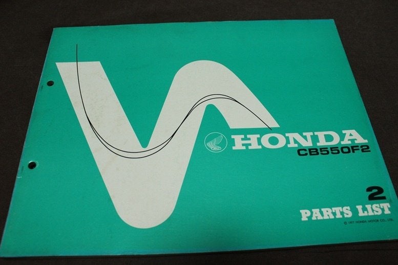 Honda CB550 F2 1977 motorcycle parts list CB 550 Four, Ophalen of Verzenden, Honda