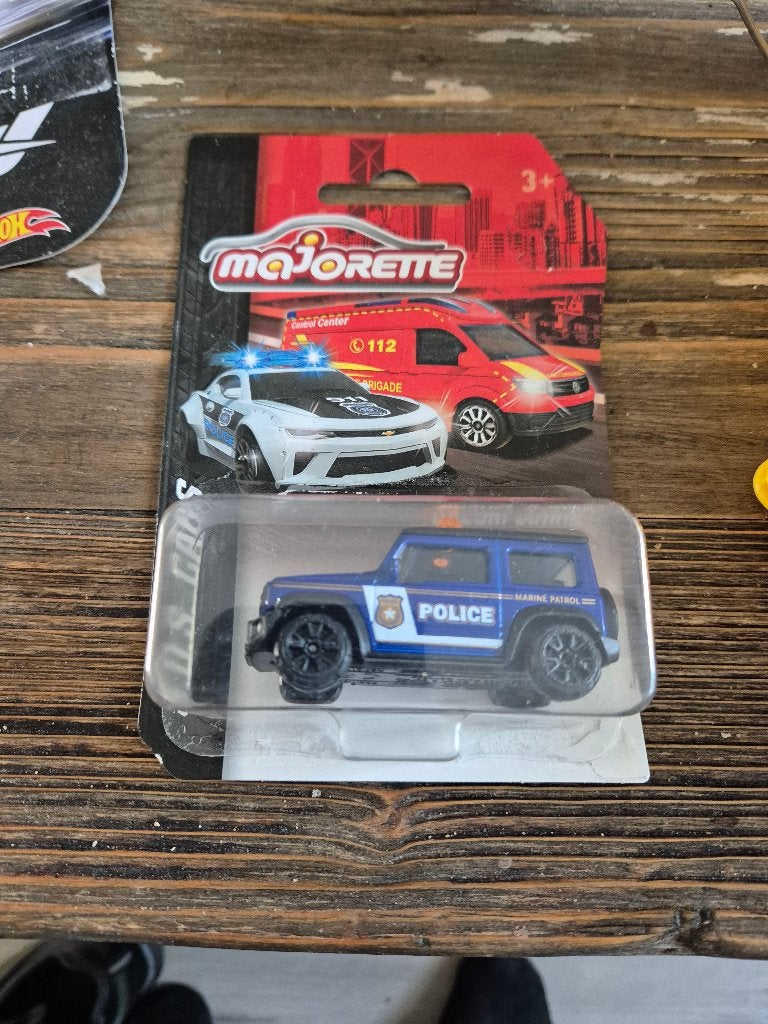 Majorette  Suzuki Jimny ( blauw Police Car  SOS  let op, Ophalen of Verzenden, Nieuw, Auto