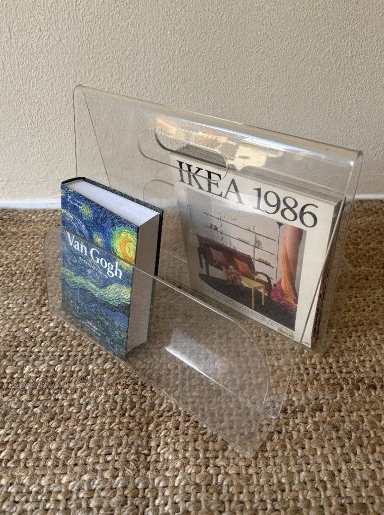 Space Age Lectuurbak - Tijdschriftenrek - Plexiglas Vintage, Lectuurbak, Ophalen, Gebruikt, Kunststof
