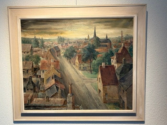 Olieverfschilderij Michael v.Helvert, "zicht op Schijndel", Ophalen, Doek, Olieverf, Klassiek