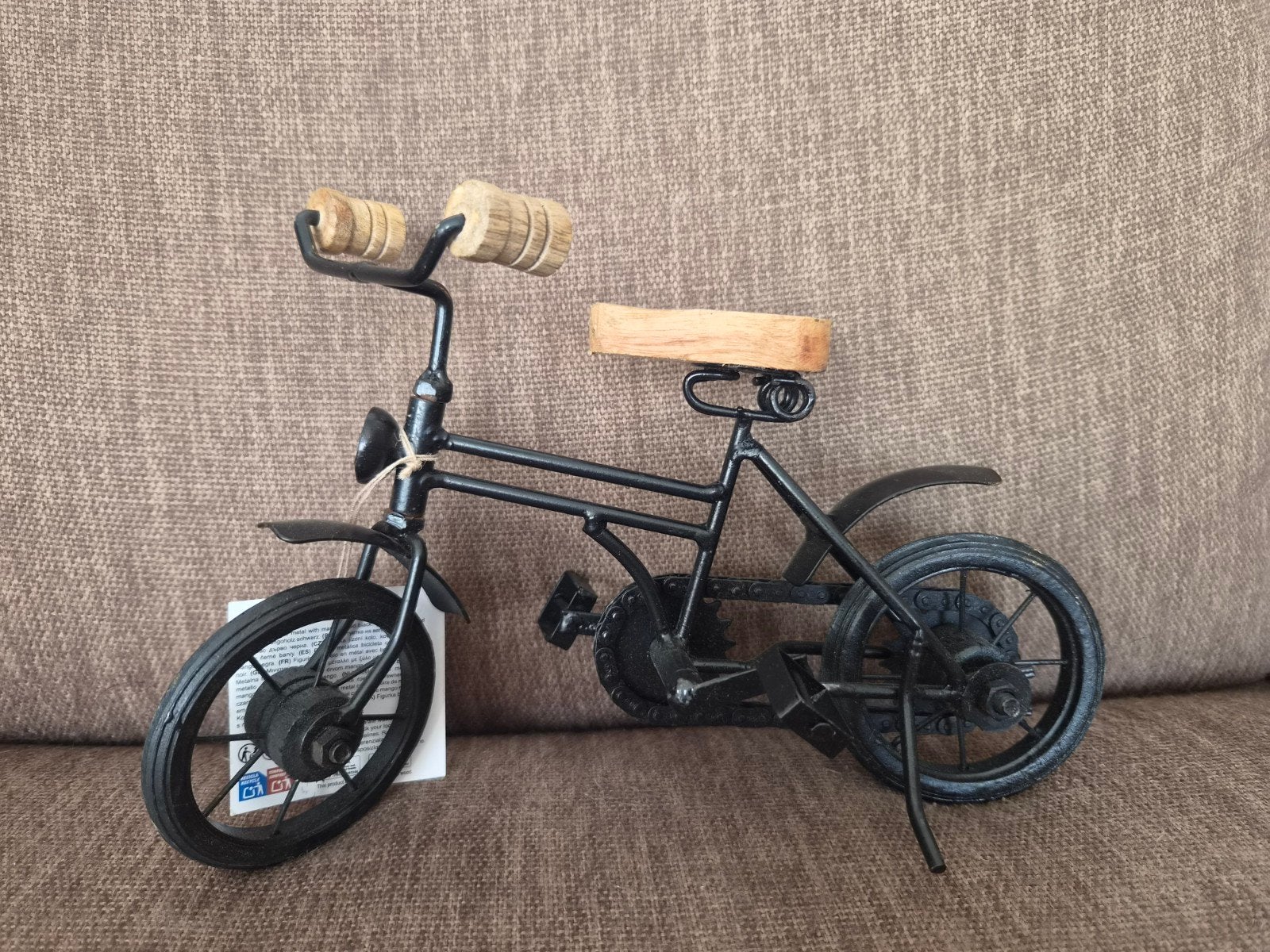 Decoratieve fiets miniatuur - Nieuw met lichte beschadiging, Ophalen of Verzenden, Nieuw, Zwart, Metaal