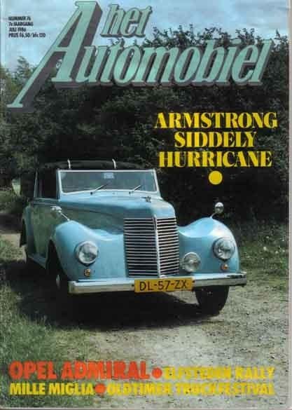 Automobiel 76 1986 : Opel Admiral - Armstrong Siddeley, Ophalen of Verzenden, Gelezen, Algemeen
