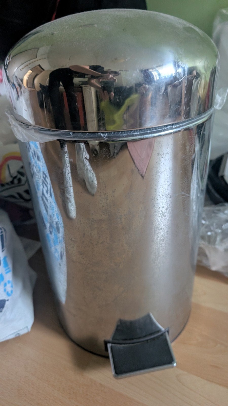 Pedaalemmer RVS - 20 liter, Huis en Inrichting, Woonaccessoires | Prullenbakken, Gebruikt, Met pedaal, Ophalen of Verzenden, Rvs