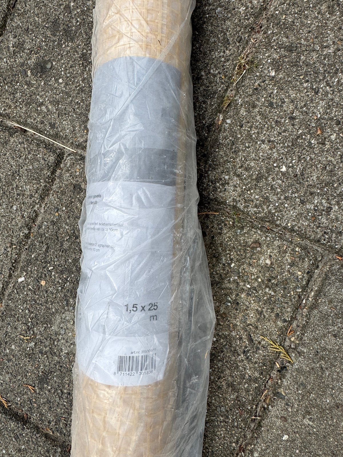 Dampwerende folie 1,5 x 25 m, Doe-het-zelf en Verbouw, Zeil en Folie, Ophalen, Nieuw, 15 m² of meer, Overige typen