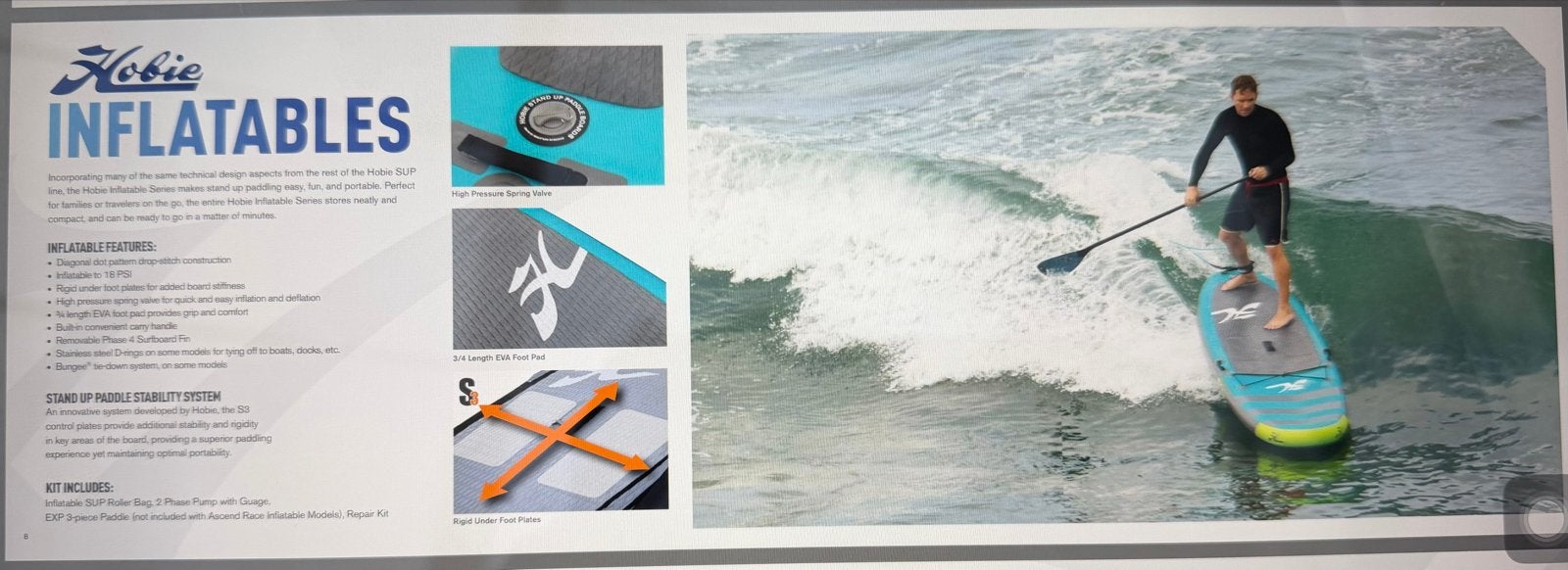 Hobie Inflatable SUP Board - Adventure 10-6, Ophalen of Verzenden, Gebruikt, SUP-boards
