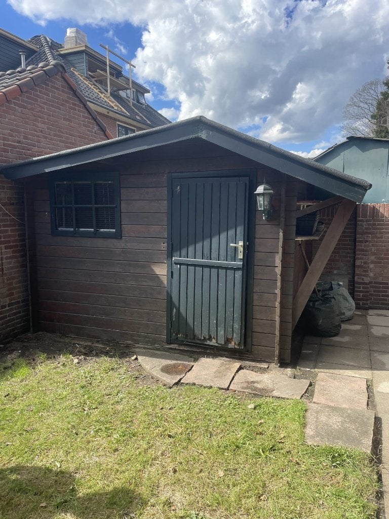 Gratis tuinhuis (zelf demonteren/afvoeren), Ophalen, Tuinhuis, 250 tot 500 cm, 2 ramen