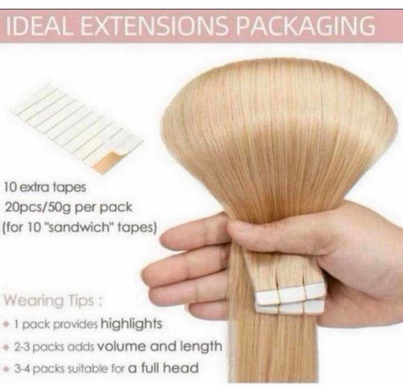 Echt Haar extensions Neutraal blonde blond - 31cm 12” 20pcs, L, Nieuw, Pruik of Haarverlenging, L