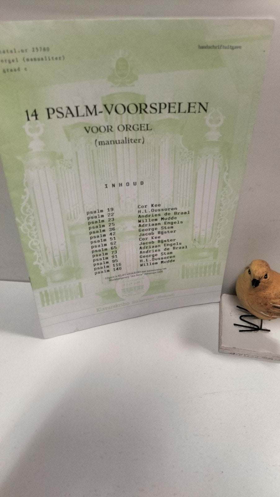 Kee, Cor e.a.; 14 Psalm- voorspelen voor orgel (Klavarskribo, Orgel, Gebruikt, Ophalen of Verzenden, Religie en Gospel