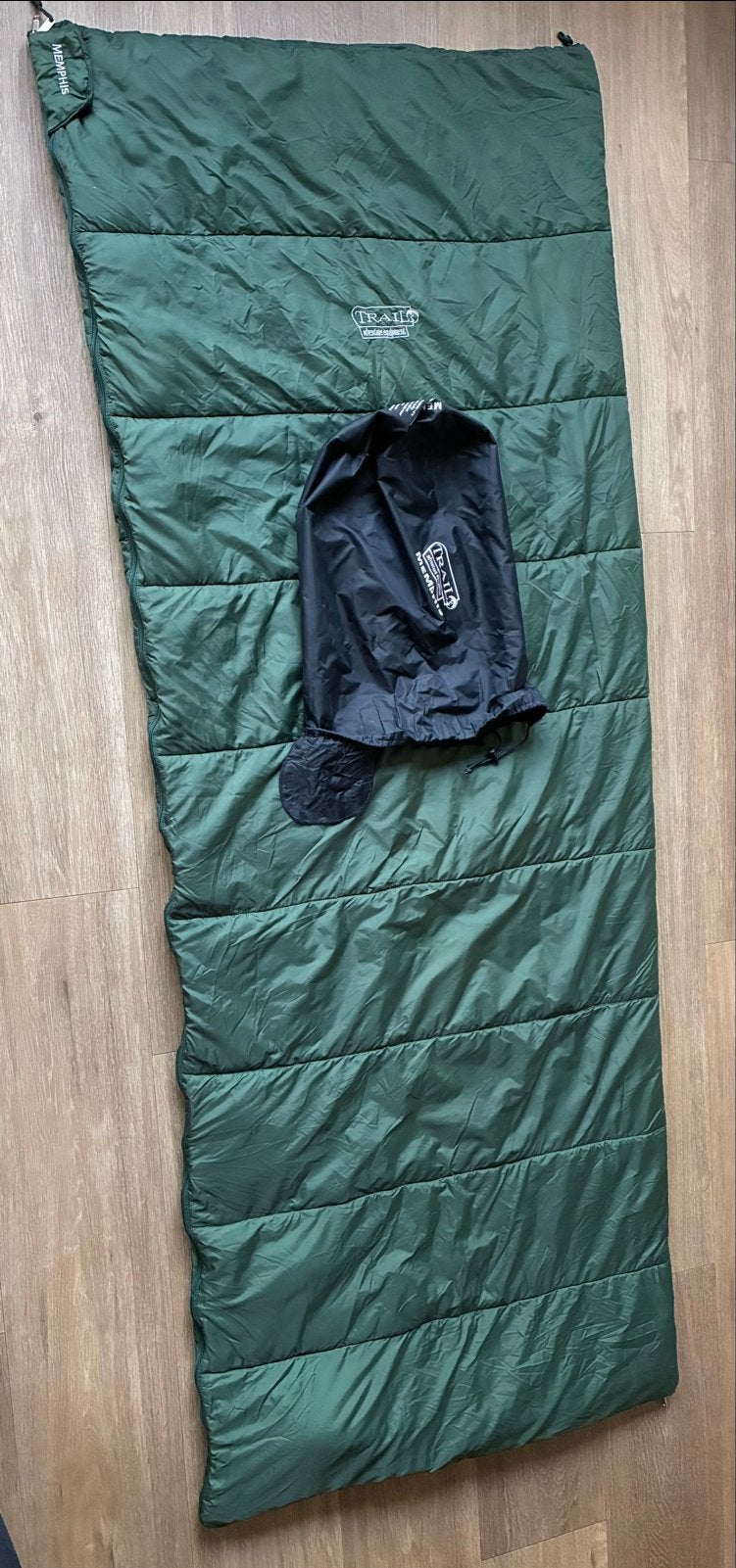 Slaapzak Dekenmodel Memphis - Groen (1,6kg), Caravans en Kamperen, Slaapzakken, Ophalen, Zo goed als nieuw