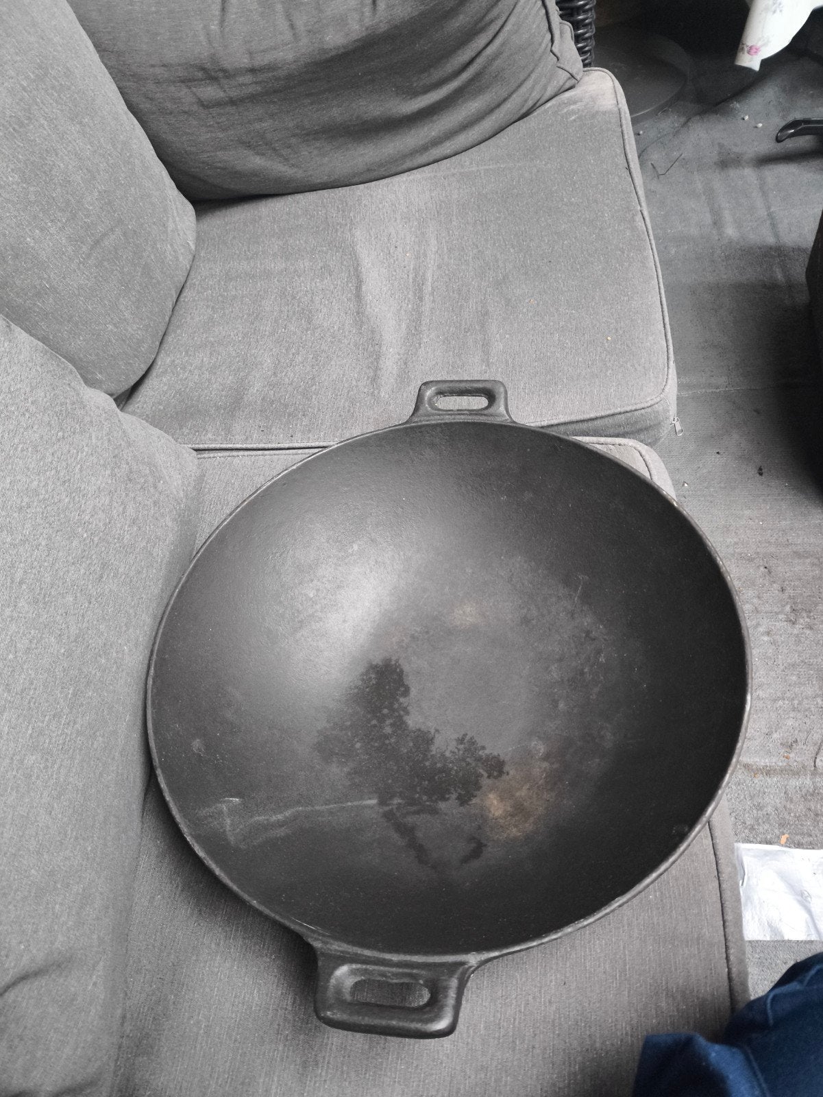 gietijzeren wokpan 36 cm, Huis en Inrichting, Ophalen of Verzenden, Gietijzer, Wok