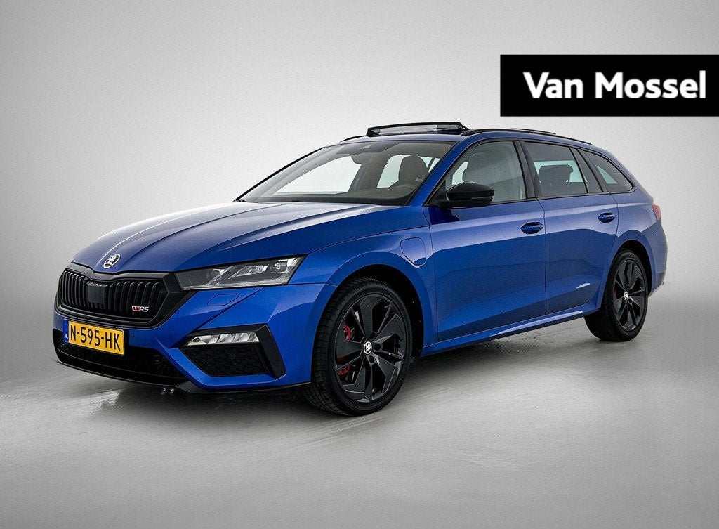 Skoda Octavia Combi 1.4 TSI RS iV PHEV Business | PANORAMADA, Auto's, 12 maanden, Gebruikt, 4 cilinders, Blauw