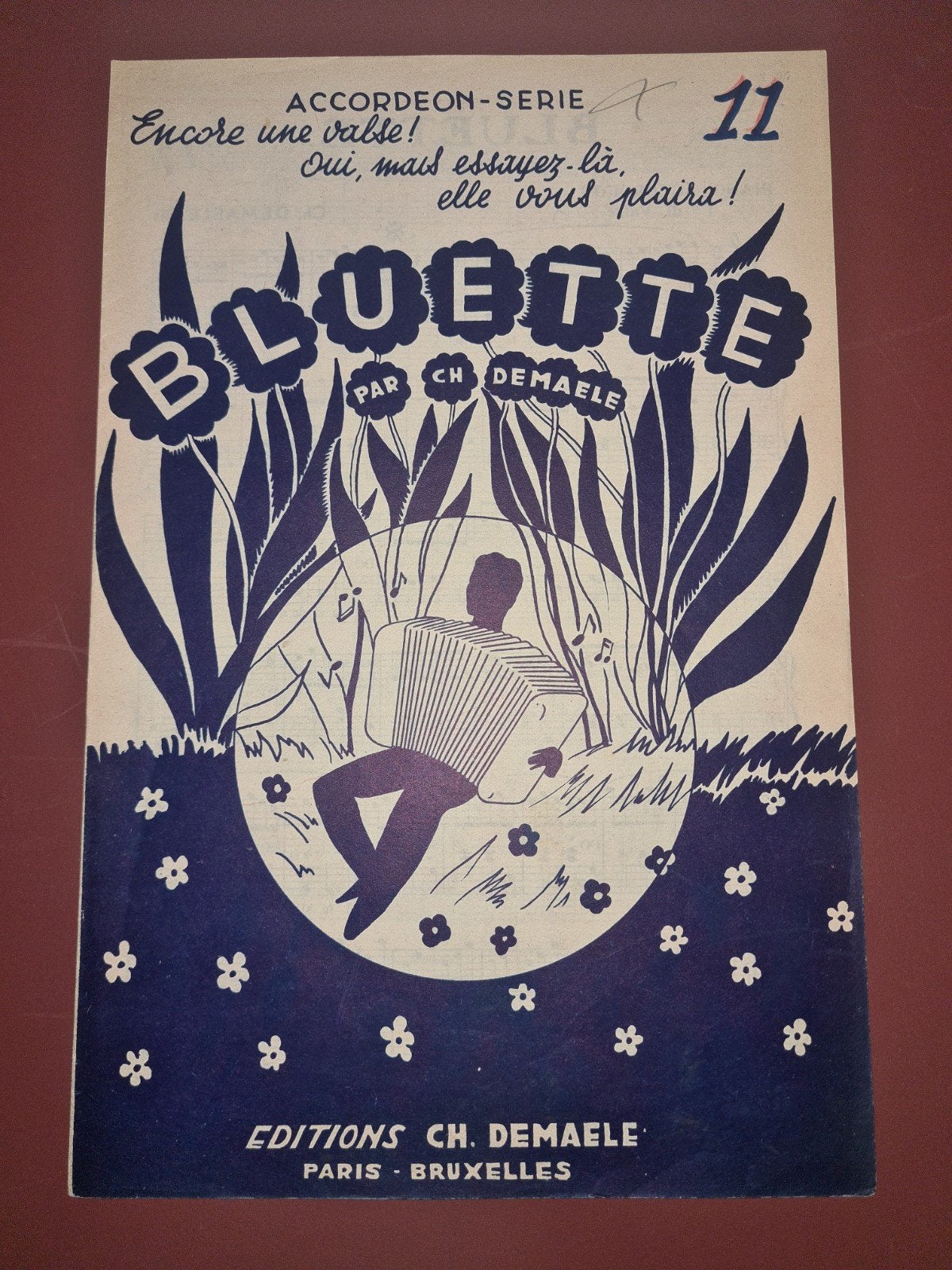 Bluette Accordeon-Serie 11 - Ch. Demaele bladmuziek, Gebruikt, Overige genres, Ophalen of Verzenden, Artiest of Componist