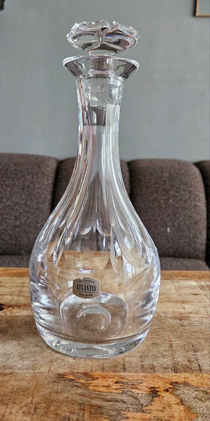 Atlantis geslepen kristallen karaf - 26 cm hoog, Ophalen