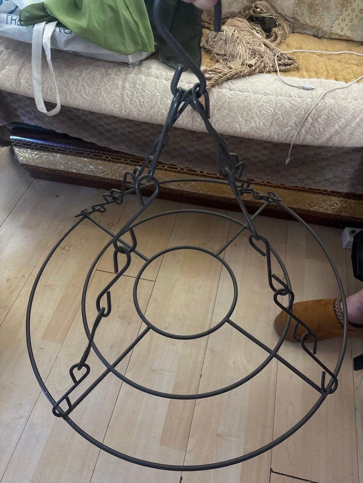 Gietijzer hangrek voor pannen of decoratie, Ophalen of Verzenden, Gebruikt