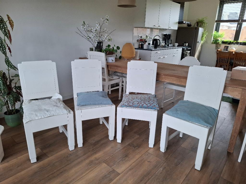 Eetkamerstoelen, Ophalen, Gebruikt, Jaren 30, Wit