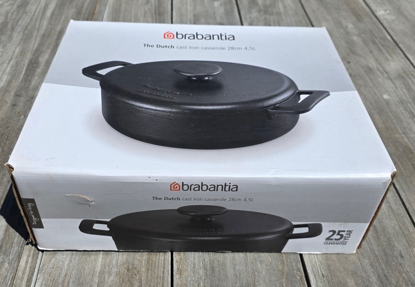 Brabantia The Dutch cast Iron 28 cm gietijzer, Met deksel, Nieuw, Ophalen of Verzenden, Braadpan