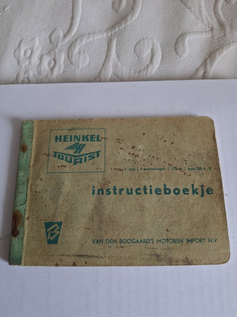 te koop instructie boekje Heinkel Tourist, Motoren, Handleidingen en Instructieboekjes, Ophalen of Verzenden, Overige merken