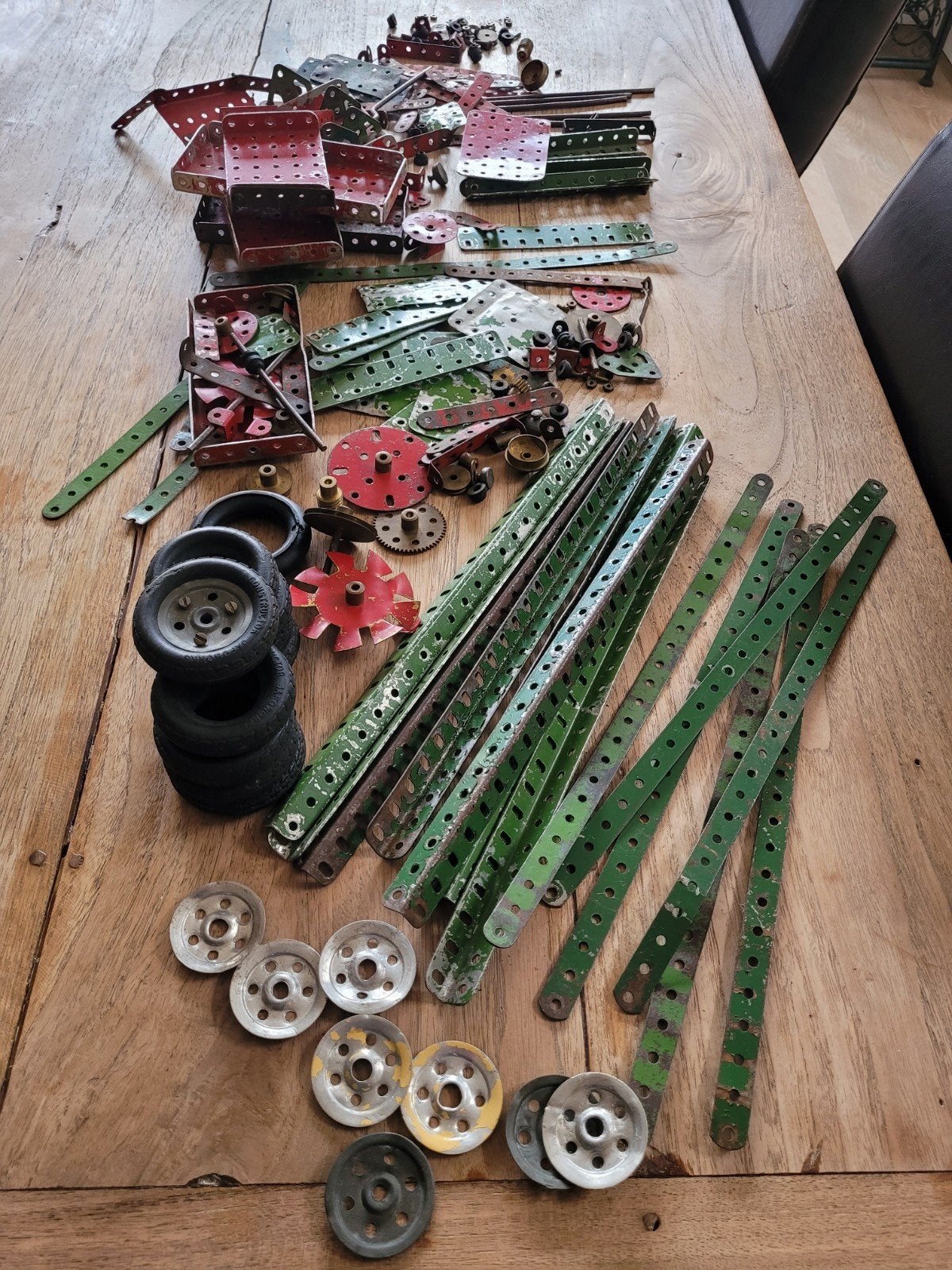 Vintage Meccano onderdelen - Grote verzameling, Ophalen of Verzenden, Gebruikt