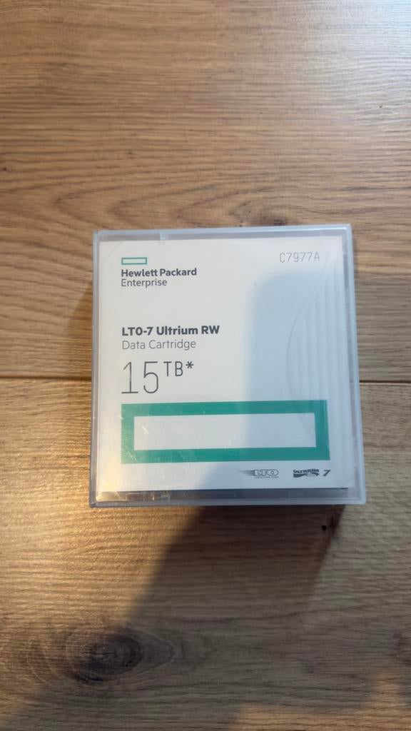 HPE LTO-7 Ultrium RW Data Cartridge 15TB C7977A - Nieuw, Ophalen of Verzenden, Zo goed als nieuw