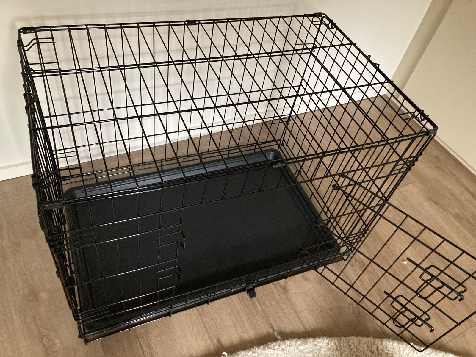 Zgan honden bench zwart 75Lx50Bx55H, Ophalen, Zo goed als nieuw