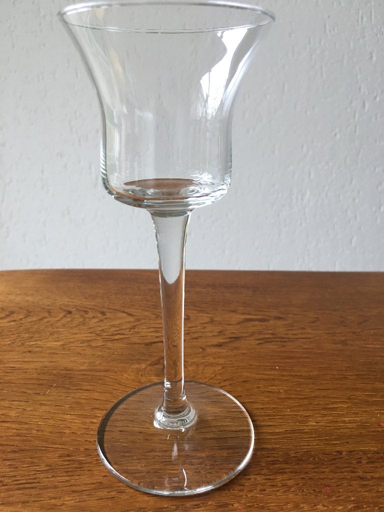 Waxinelichthouder "Glas op Steel met Voet" Nieuw, Huis en Inrichting, Woonaccessoires | Kandelaars en Kaarsen, Ophalen of Verzenden