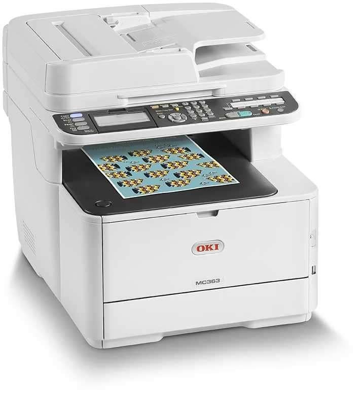 All in one kleuren laserprinter Oki MC363, Computers en Software, Printers, Ophalen, Gebruikt, OKI, All-in-one