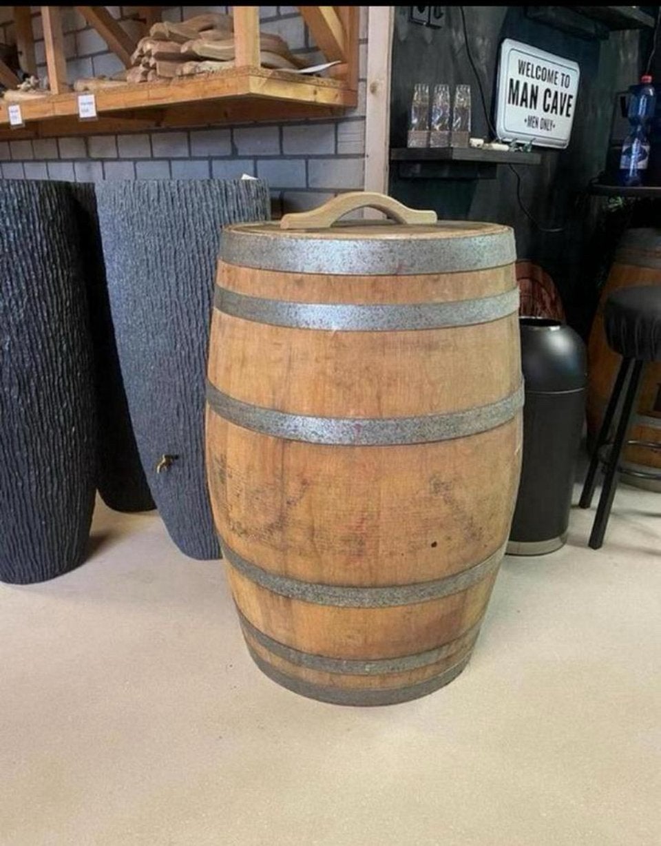 Houten regenton met los deksel, Ophalen, 150 liter of meer, Zo goed als nieuw, Bb