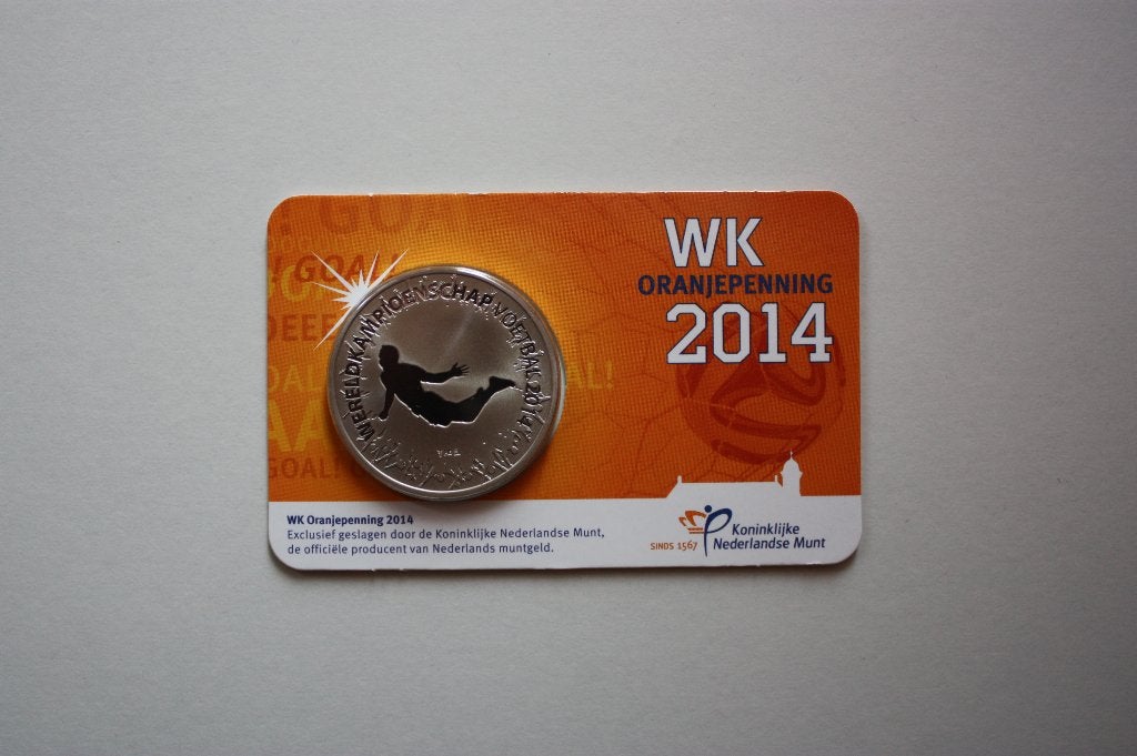 WK Oranjepenning 2014 in coincard KNM Van Persie, Verzenden, Overige materialen, Nederland