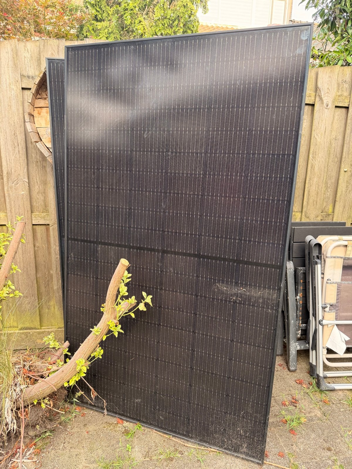 2 zonnepanelen DMEGC 370Wp uit 2021 met kabels/bevestiging, Ophalen, Gebruikt, Overige typen