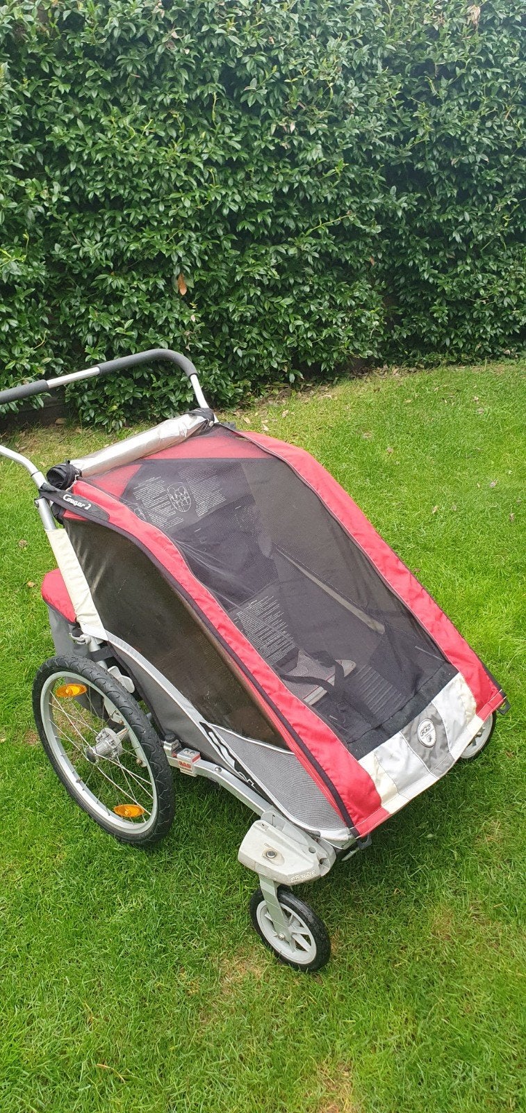 Thule Chariot Cougar 2 Fietskar/Wandelwagen - Compleet, Fietsen en Brommers, Ophalen, Gebruikt, Vering, 20 tot 40 kg