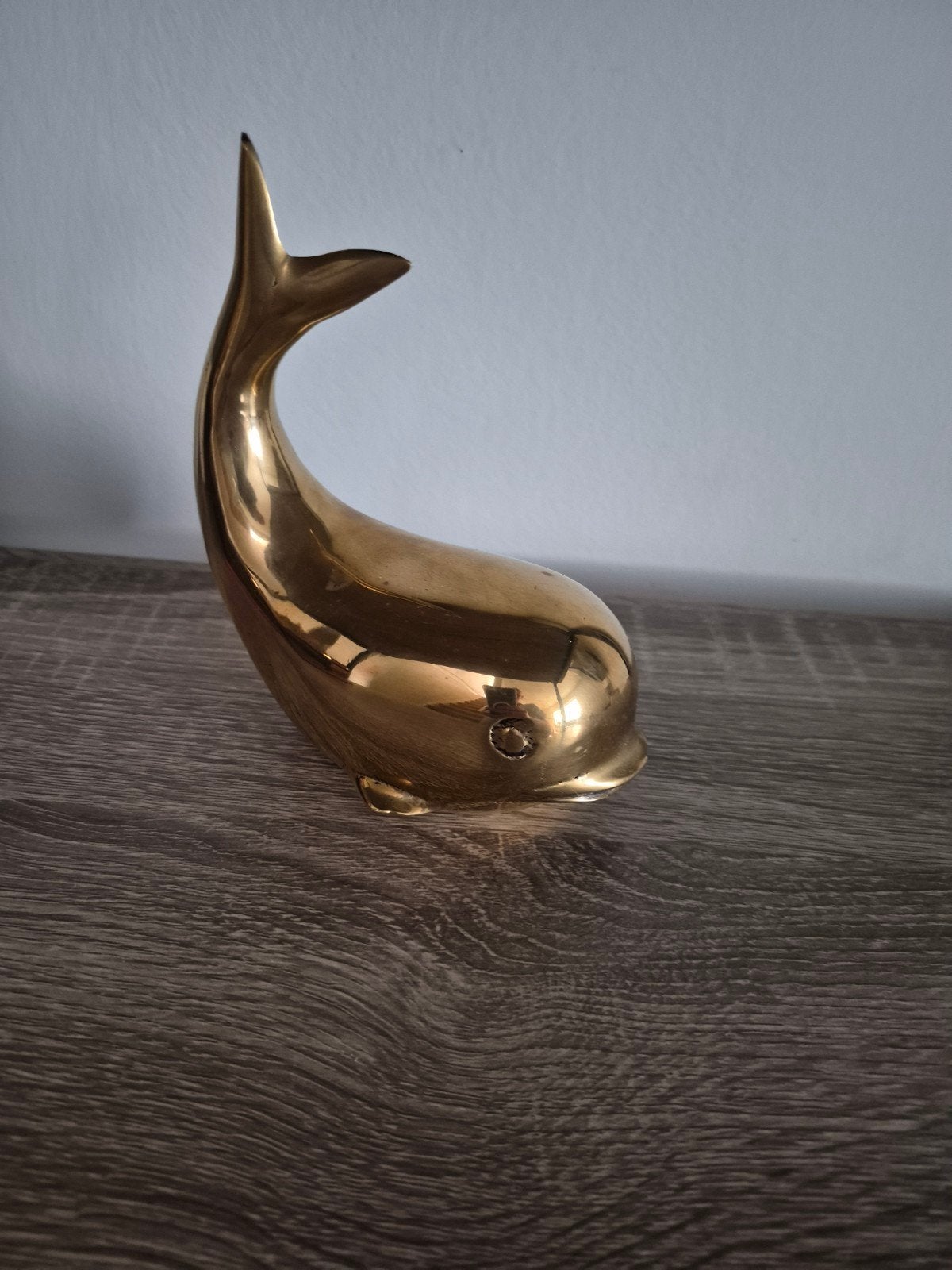 Vintage Koperen Walvis Beeldje - Decoratief, Ophalen of Verzenden, Koper