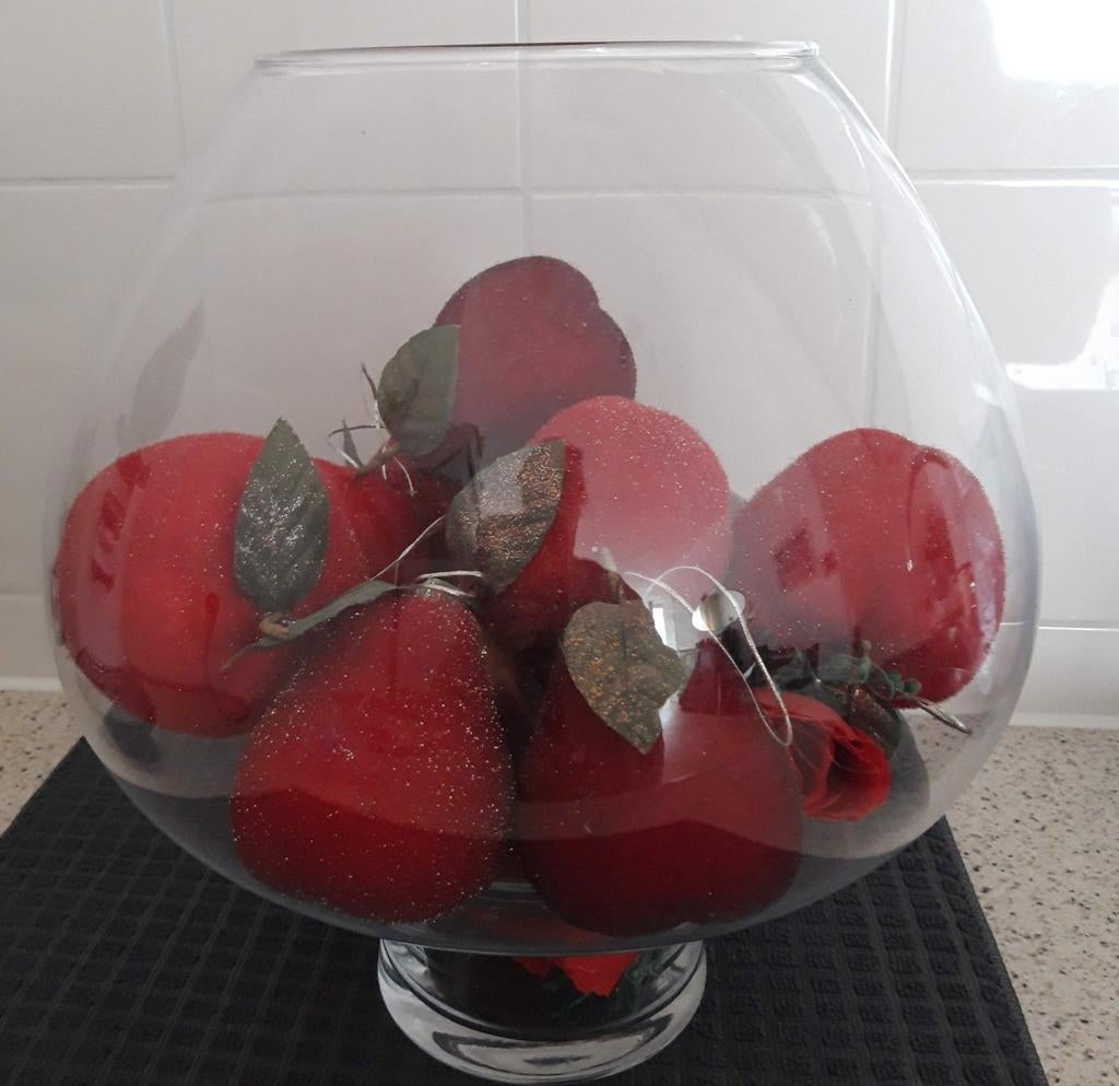 Schaal + Kunstfruit, Ophalen of Verzenden, Zo goed als nieuw, Rond