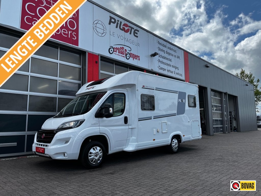 Pilote P650GJ Camper, lage lengtebedden, Caravans en Kamperen, Campers, Ringverwarming, Fiat, Pilote, 6 tot 7 meter