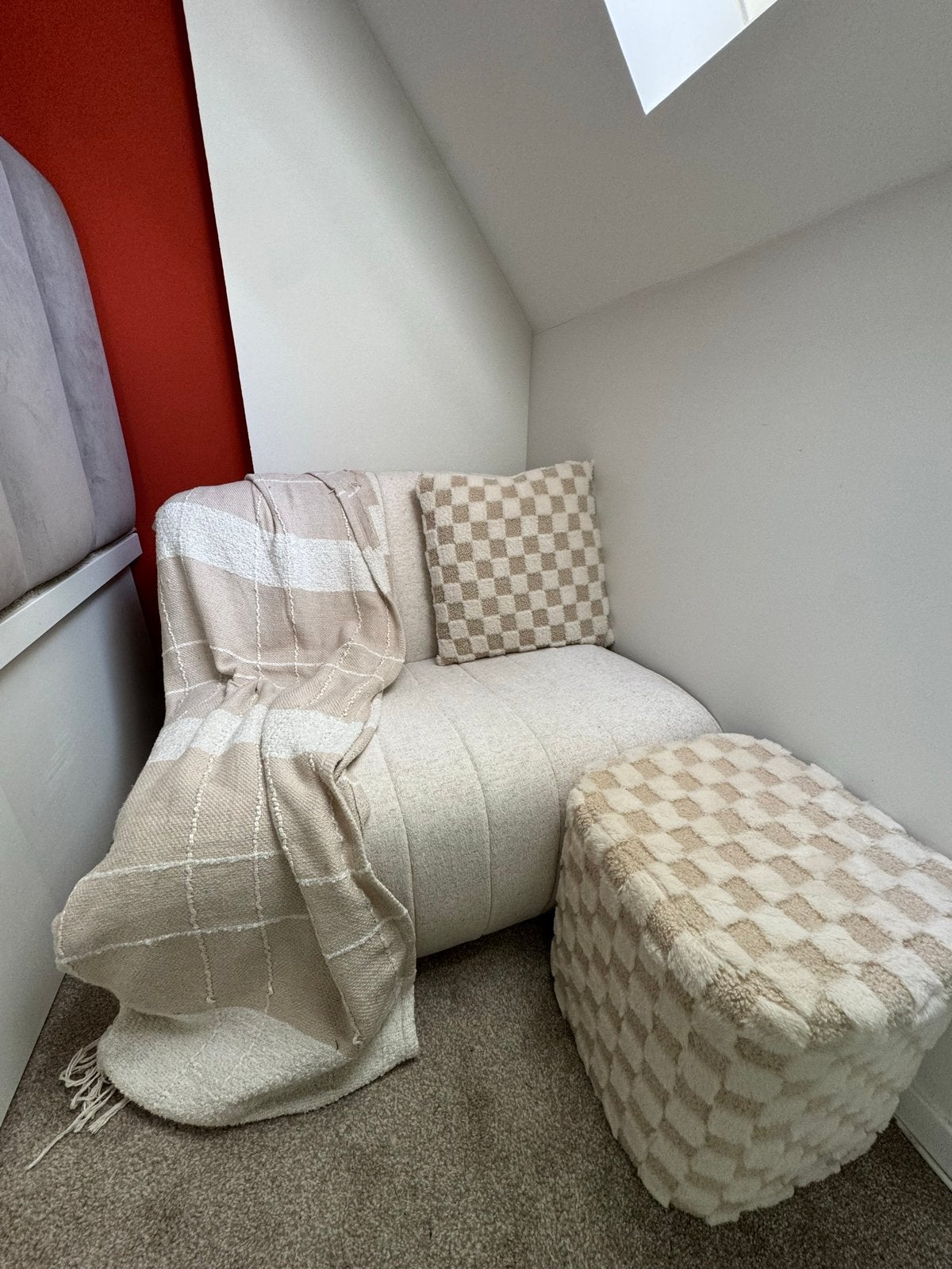 Kwantum Busto Fauteuil Beige Crème, Ophalen, 75 tot 100 cm, Zo goed als nieuw, Stof