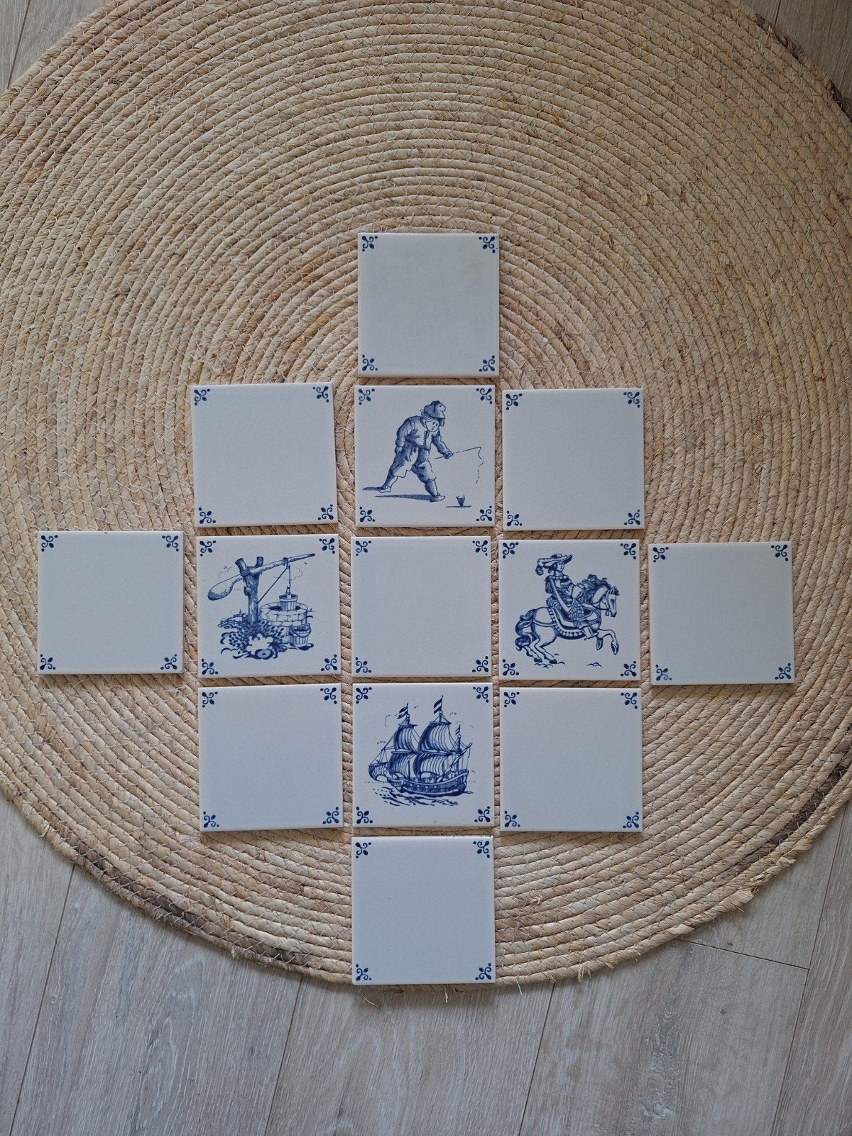 Set van 13 Royal Mosa Holland Delfts Blauwe Tegels, Ophalen of Verzenden
