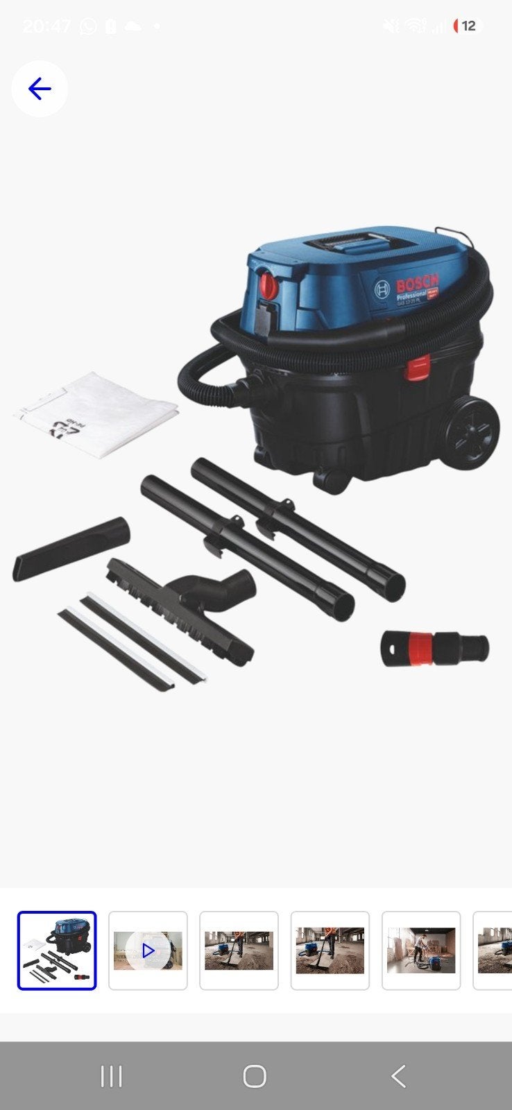Bosch Pro bouwstofzuiger kort gebruikt, Ophalen, Zo goed als nieuw