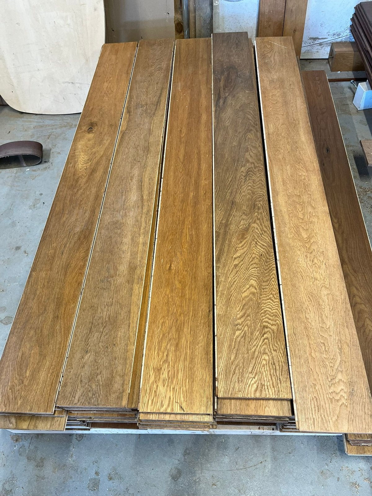 38m2 prachtige eiken lamelparket 18cm breed!, Gebruikt, 10 m² of meer, 10 tot 30 cm, Hout