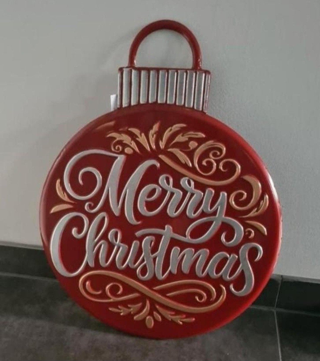 Kerst bal bord ipv een krans bij je voordeur nieuw, Diversen, Kerst, Ophalen of Verzenden, Nieuw