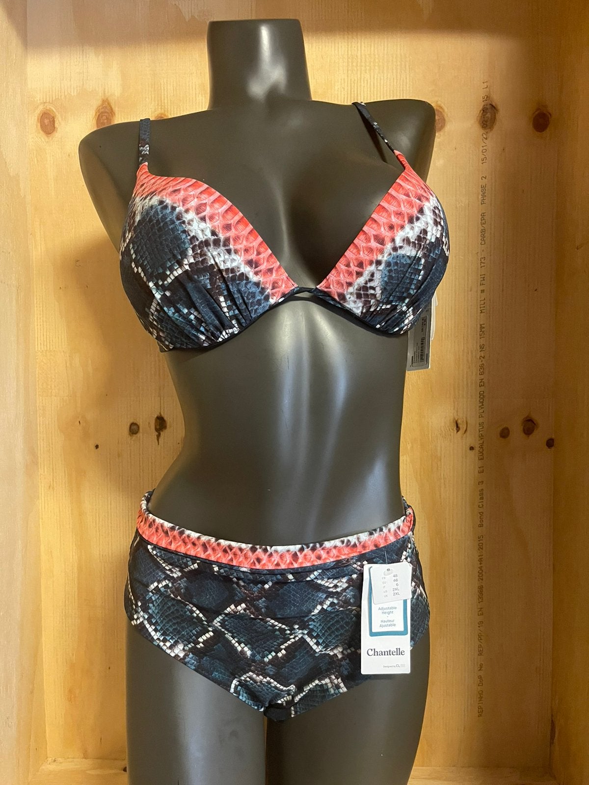 Chantelle bikini maat 85b met taille slip 46, Verzenden, Nieuw, Meerkleurig, Bikini